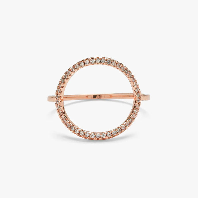PAVE OPEN CIRCLE RING 5PK SIZE 8
