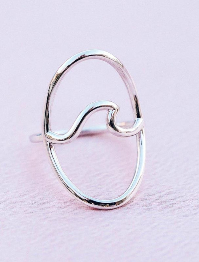 LARGE WAVE RING 8