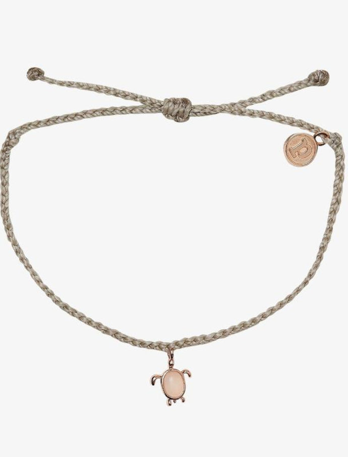 SEA TURTLE  ROSE GOLD BRACELET LIGHT GREY